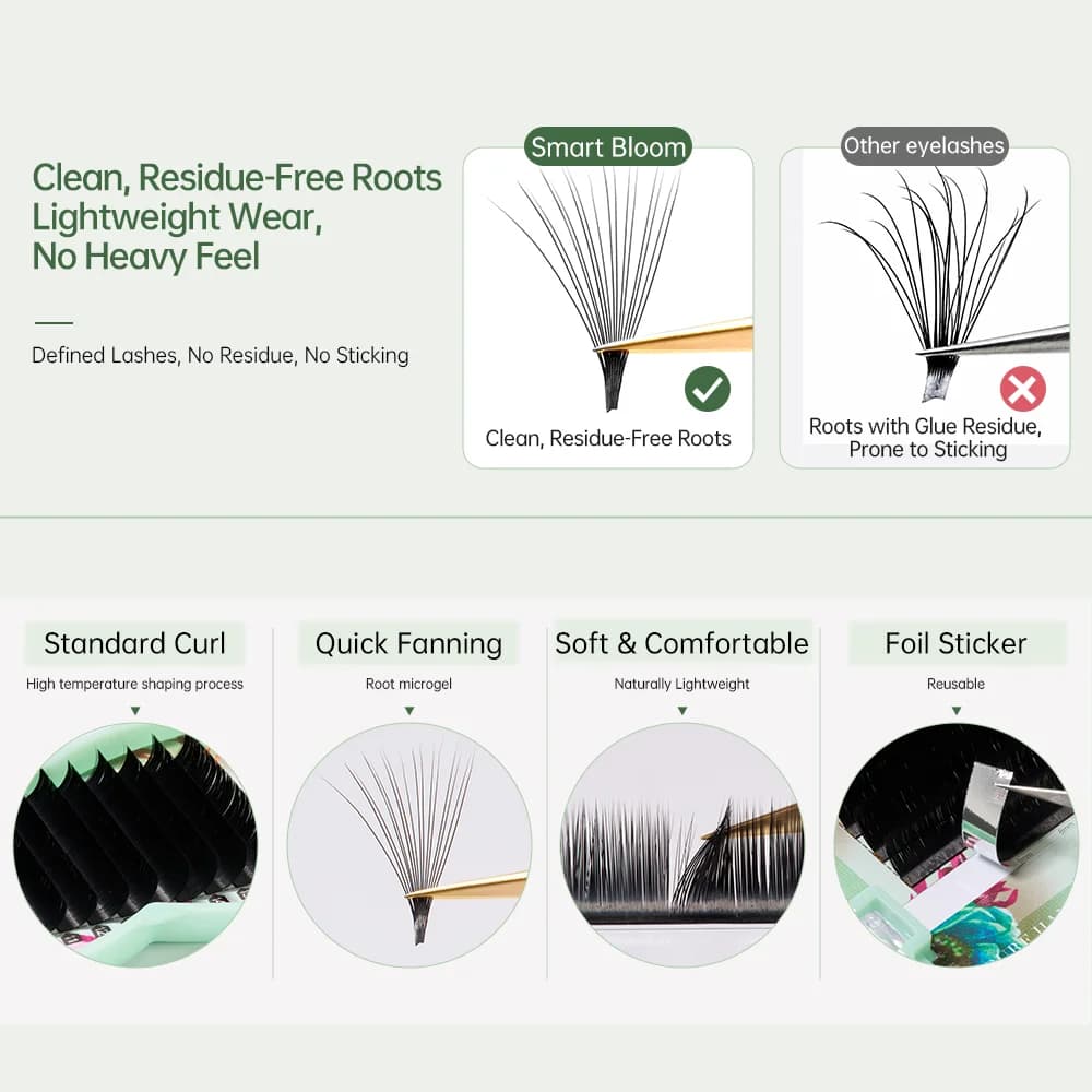 Smart Bloom Sömlös Rot Easy Fan Volume Lashes
